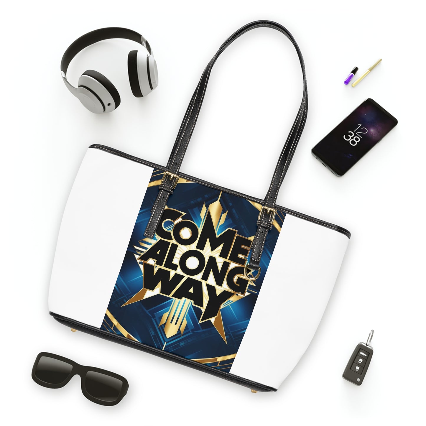 Shoulder Bag - 'Come Along Way' Statement Tote for Everyday Use