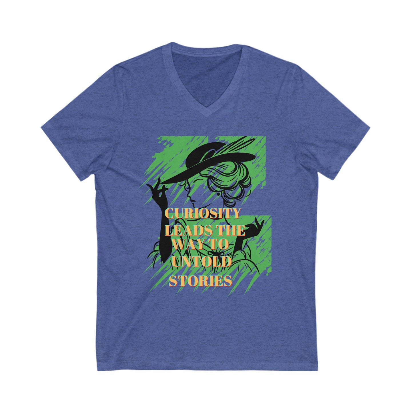 Curiosity V-Neck Tee - Unisex Inspirational Shirt