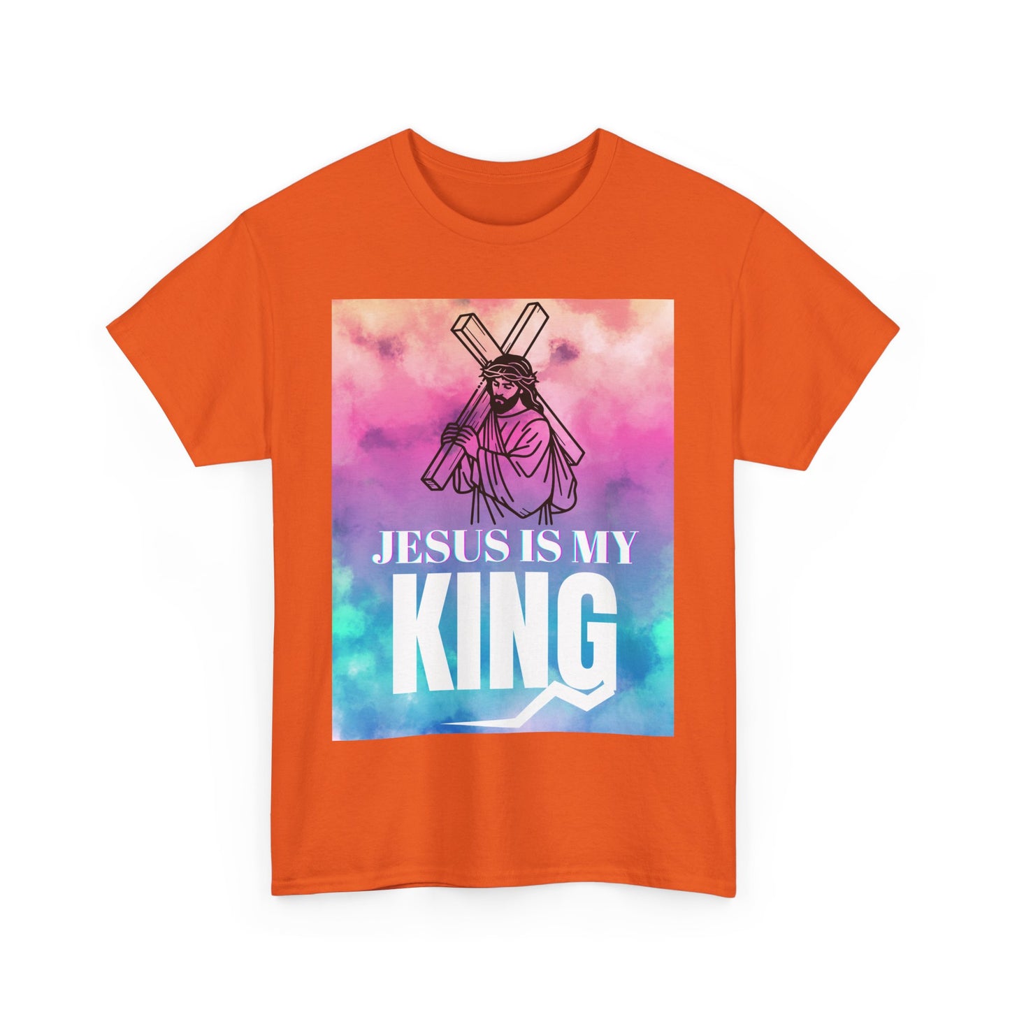 Faith-based Retro Unisex Tee - Jesus Is My King Shirt
