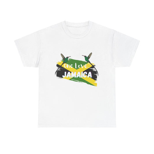One Love Jamaica Unisex Heavy Cotton Tee - Perfect for Music Festivals and Celebrations