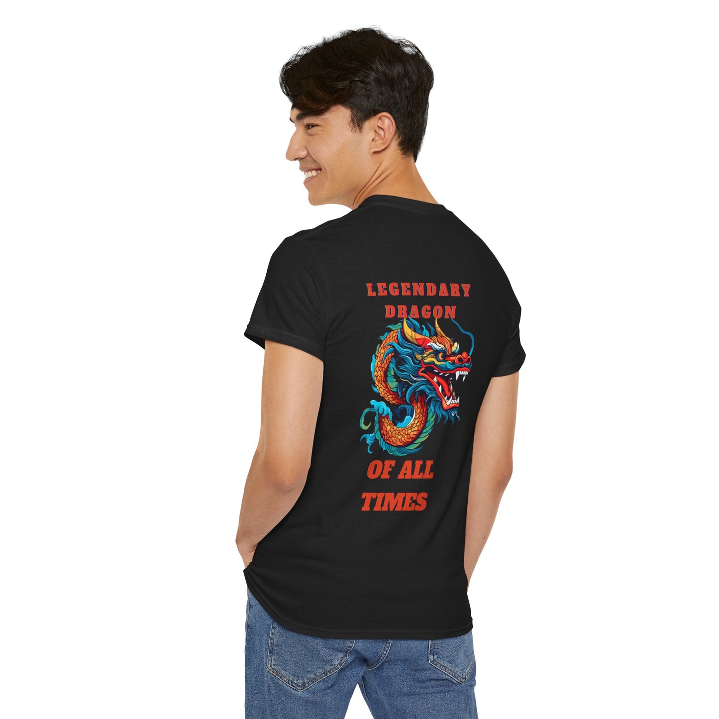 Legendary Dragon Tee - Bold Graphic Unisex Heavy Cotton T-Shirt for Fantasy Lovers
