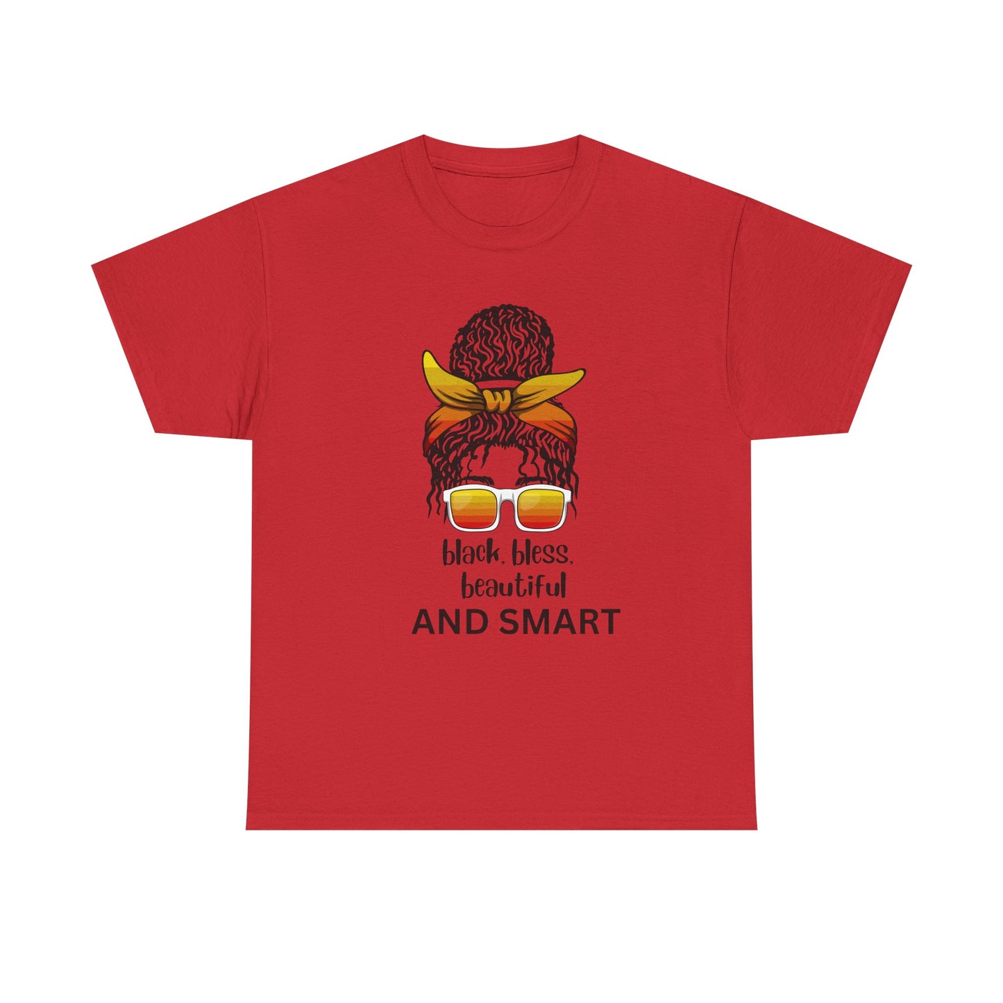 Empowerment Unisex Heavy Cotton Tee - "Black. Bless. Beautiful. And Smart"