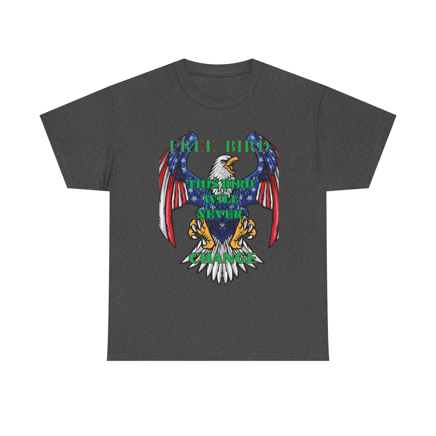 Vintage Eagle Graphic Tee - 'Free Bird' Unisex Heavy Cotton Tee for Freedom Lovers