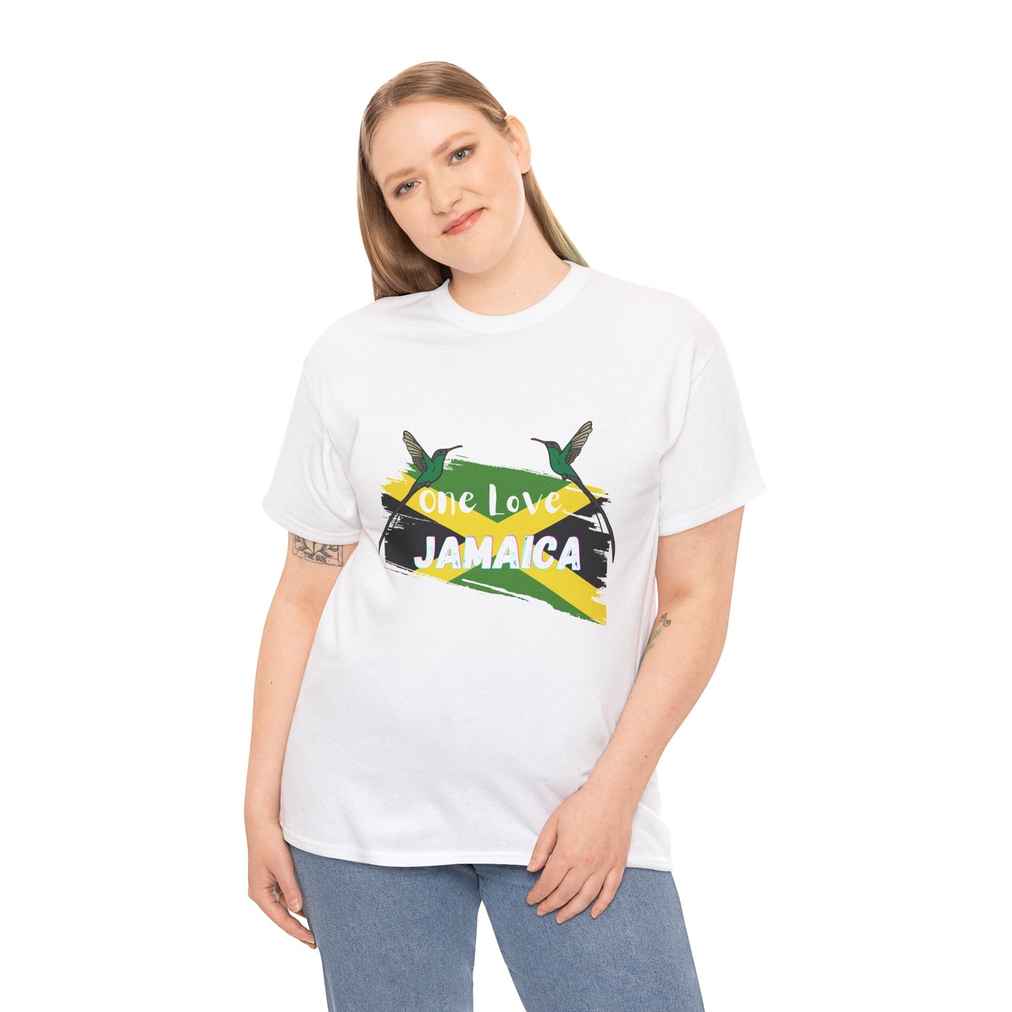 One Love Jamaica Unisex Heavy Cotton Tee - Perfect for Music Festivals and Celebrations