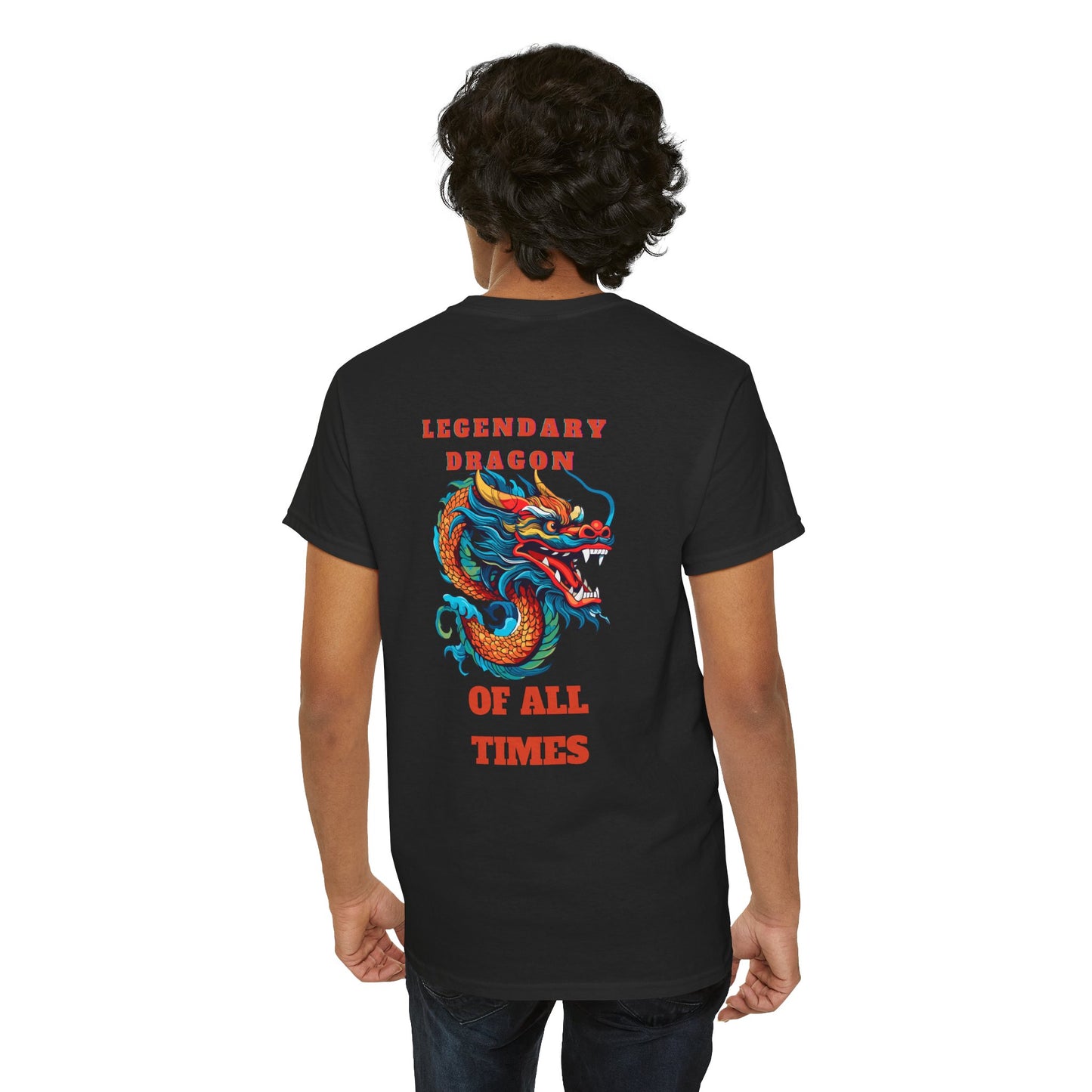 Legendary Dragon Tee - Bold Graphic Unisex Heavy Cotton T-Shirt for Fantasy Lovers