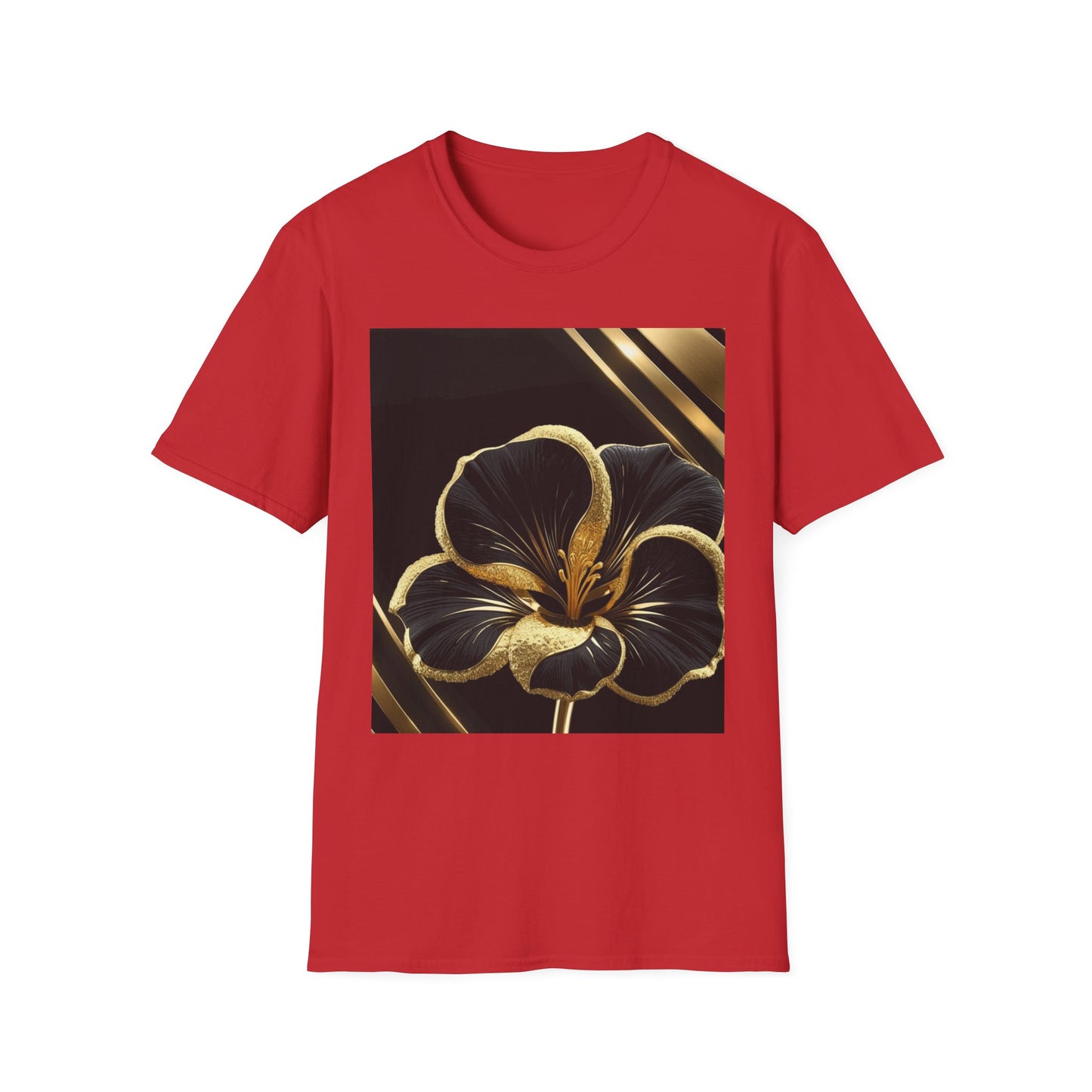 Elegant Floral T-Shirt | Softstyle Tee, Gift for Her