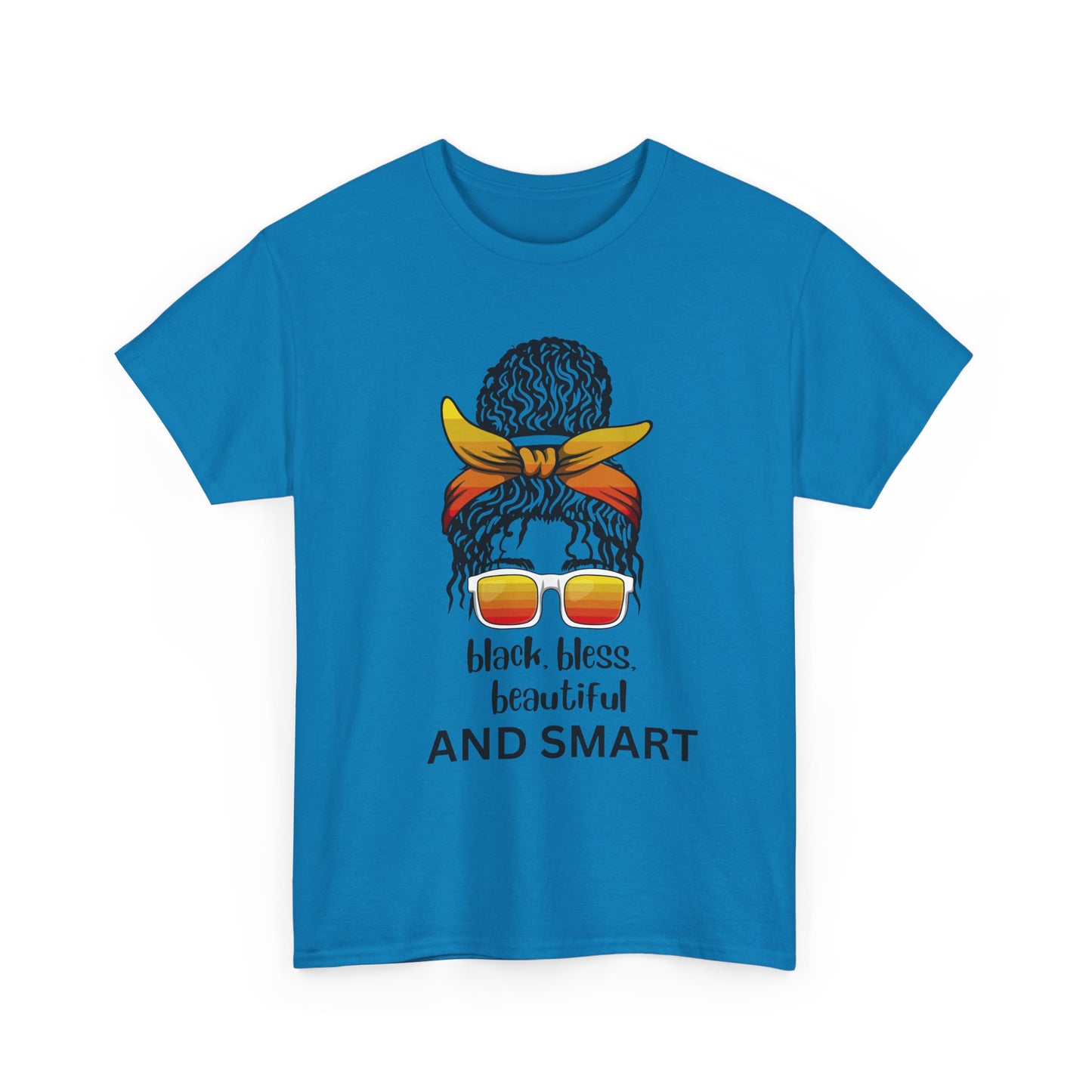 Empowerment Unisex Heavy Cotton Tee - "Black. Bless. Beautiful. And Smart"