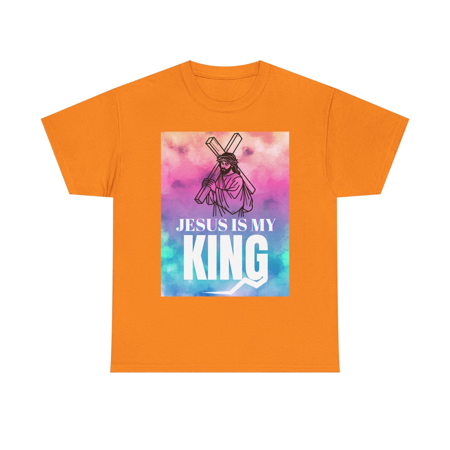 Faith-based Retro Unisex Tee - Jesus Is My King Shirt