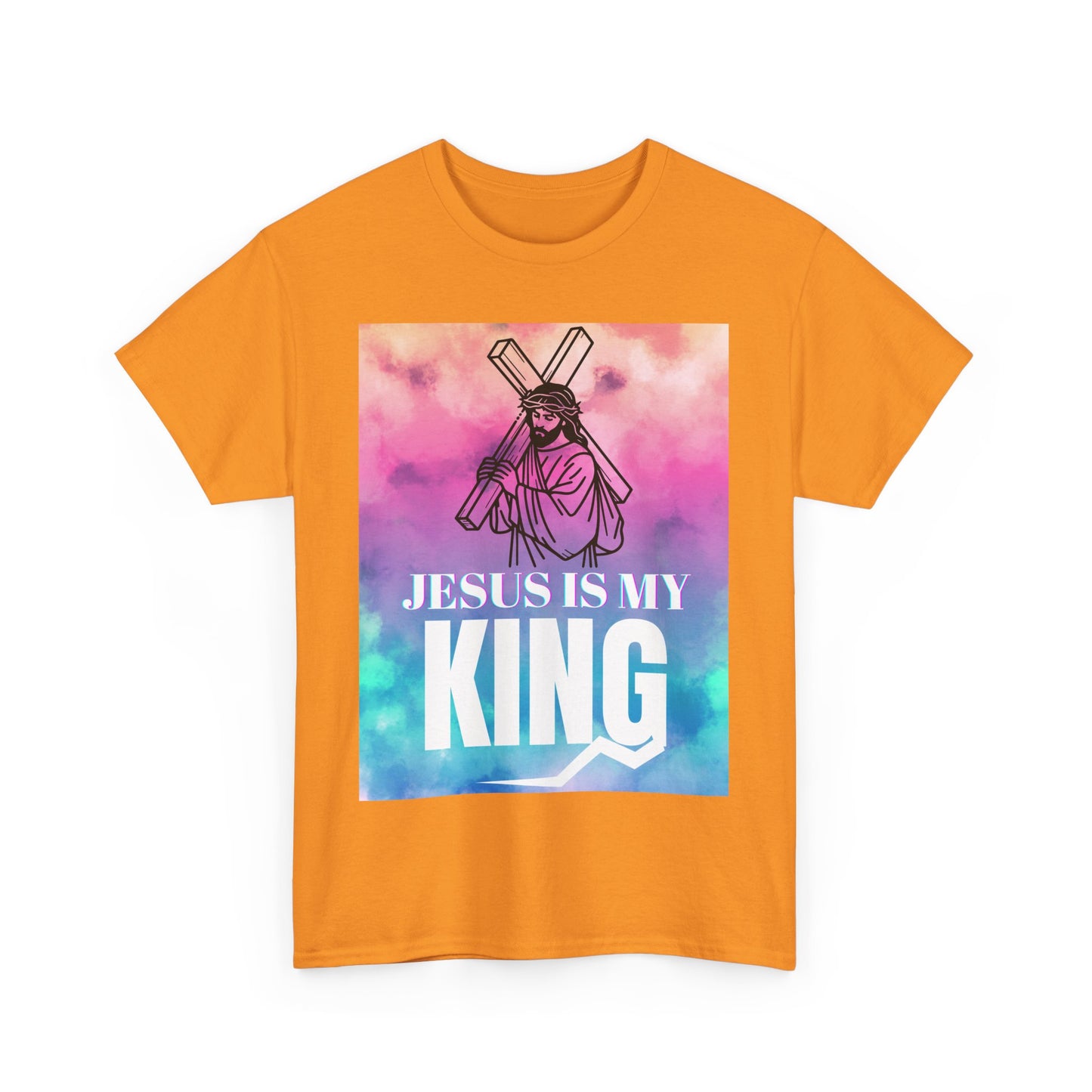 Faith-based Retro Unisex Tee - Jesus Is My King Shirt
