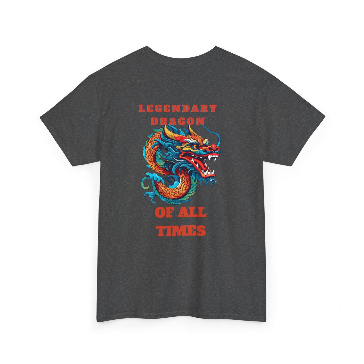 Legendary Dragon Tee - Bold Graphic Unisex Heavy Cotton T-Shirt for Fantasy Lovers