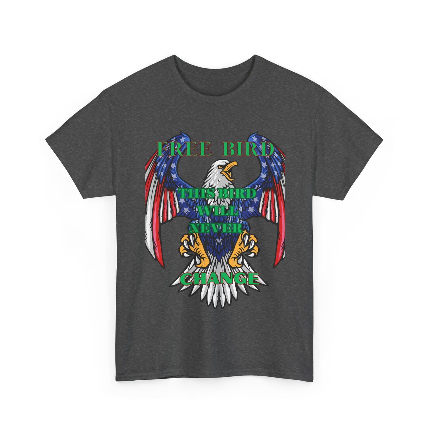 Vintage Eagle Graphic Tee - 'Free Bird' Unisex Heavy Cotton Tee for Freedom Lovers