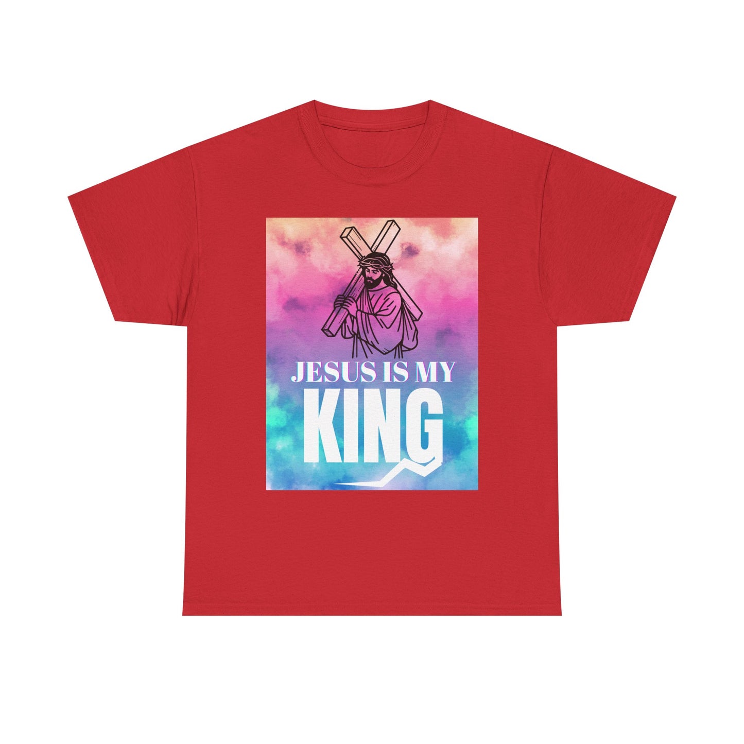 Faith-based Retro Unisex Tee - Jesus Is My King Shirt