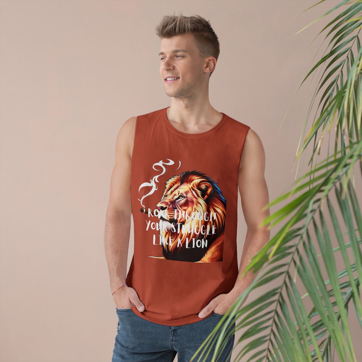 Tank Top - Unisex Lion Quote Tank Top - Embrace Your Struggles with Strength