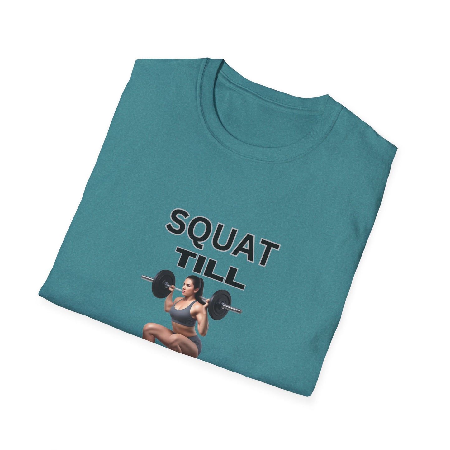 Fitness Motivation T-Shirt - 'Squat Till You Drop'
