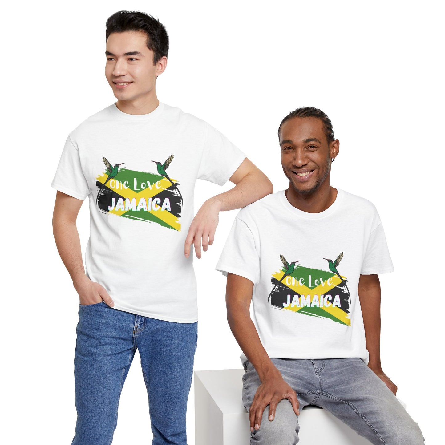 One Love Jamaica Unisex Heavy Cotton Tee - Perfect for Music Festivals and Celebrations