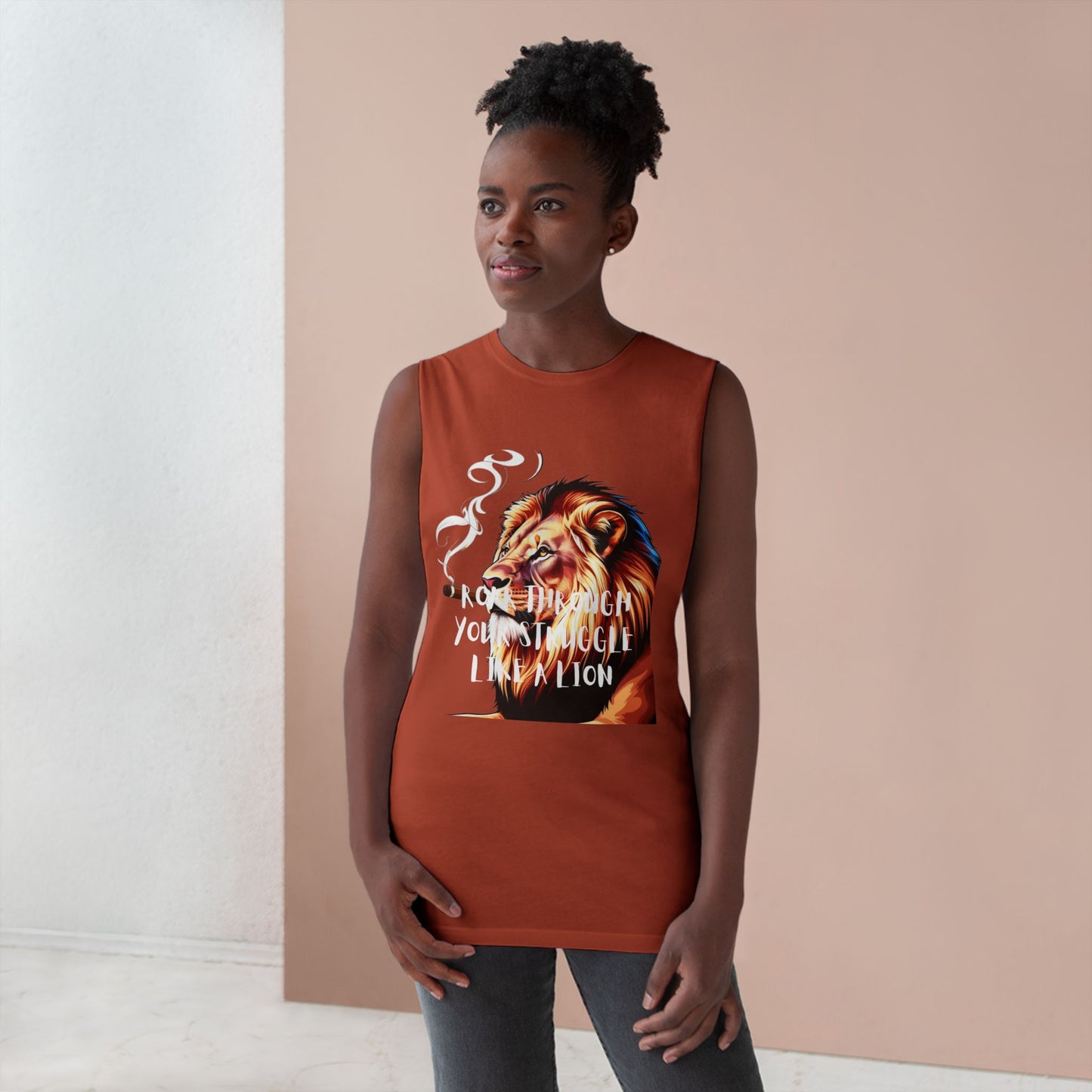 Tank Top - Unisex Lion Quote Tank Top - Embrace Your Struggles with Strength