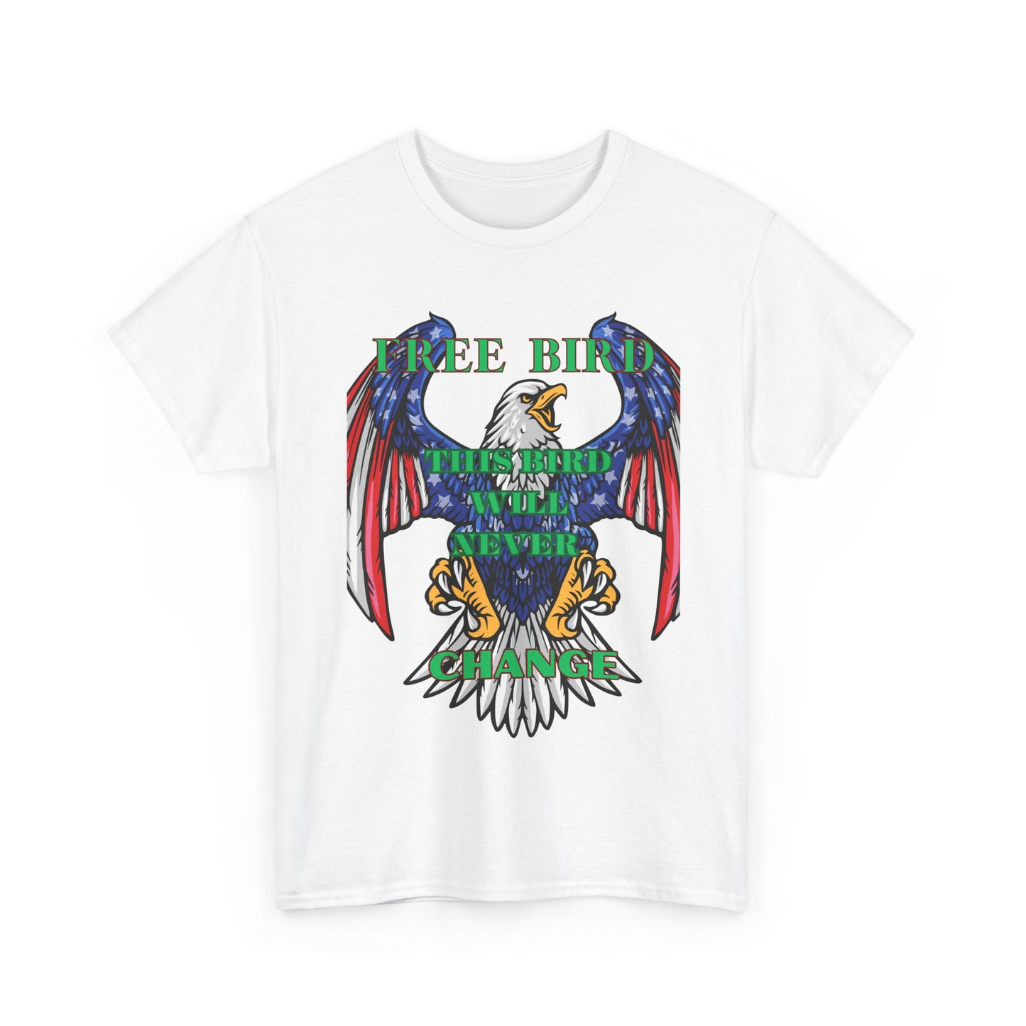 Vintage Eagle Graphic Tee - 'Free Bird' Unisex Heavy Cotton Tee for Freedom Lovers