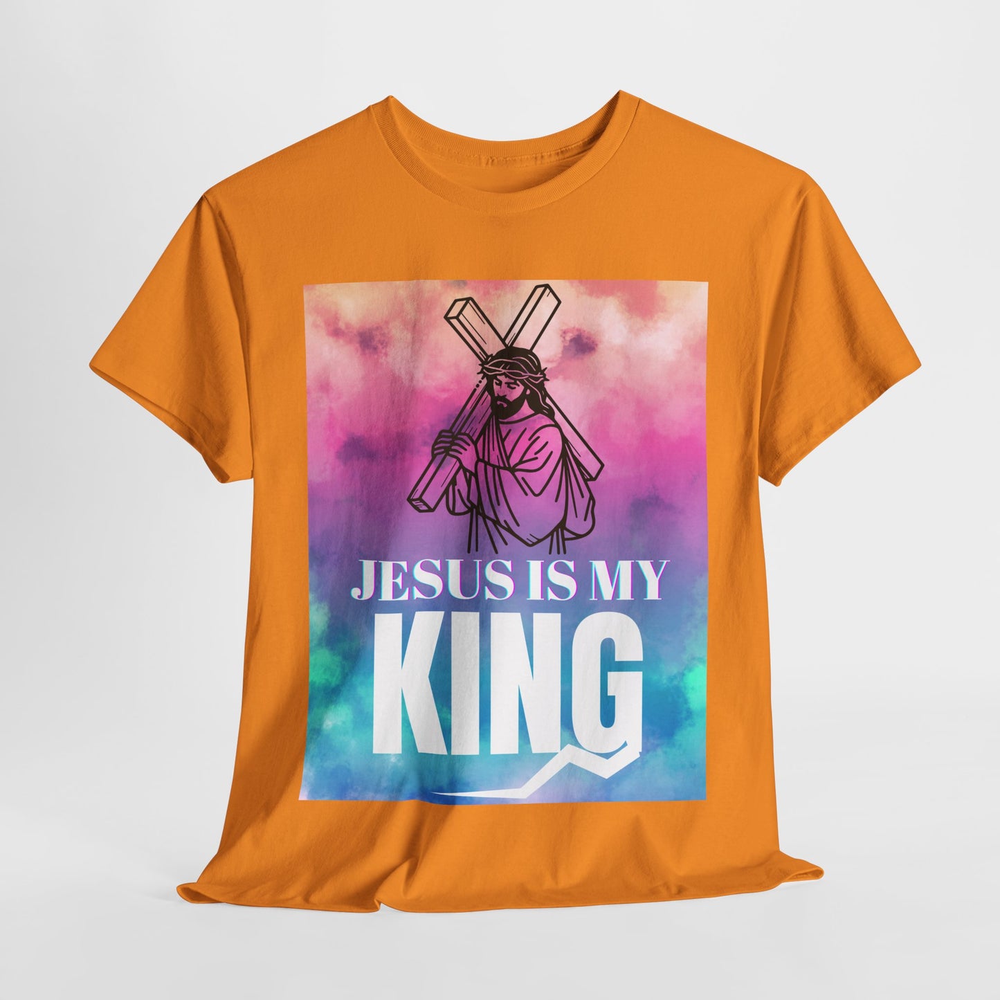 Faith-based Retro Unisex Tee - Jesus Is My King Shirt