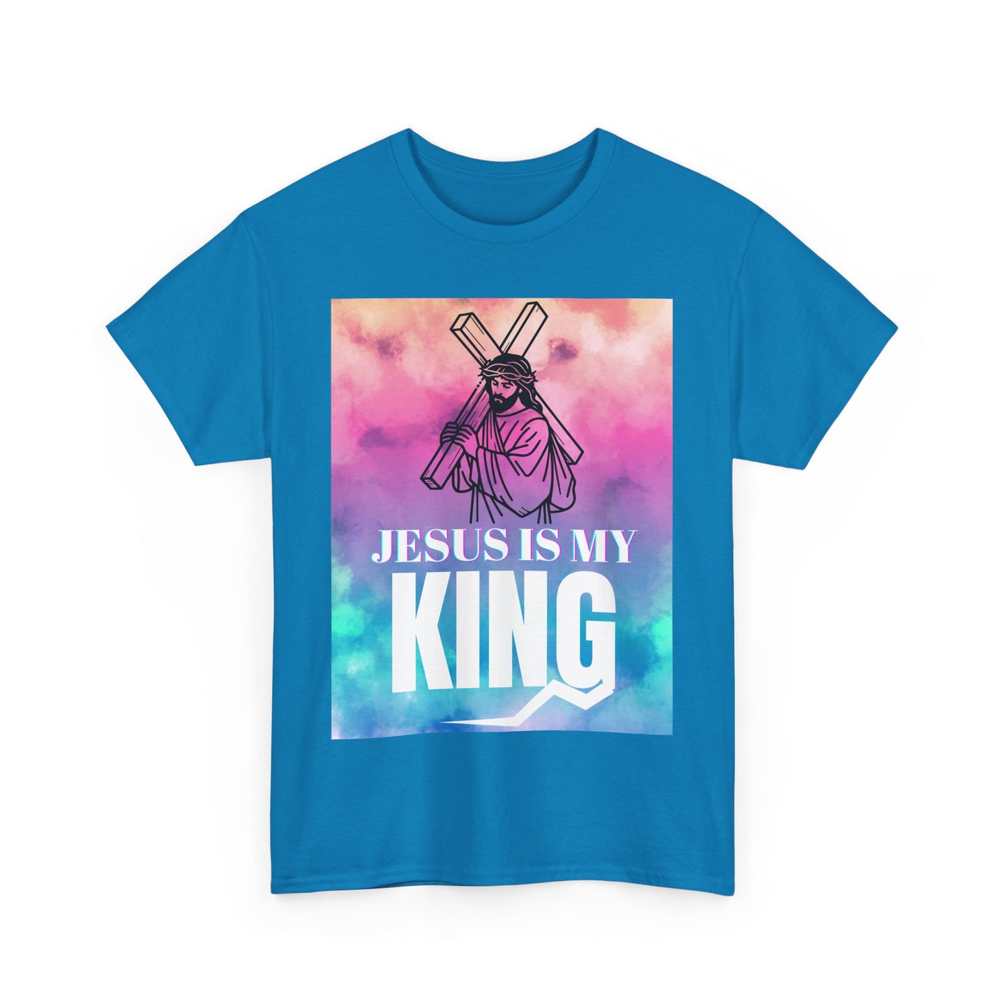 Faith-based Retro Unisex Tee - Jesus Is My King Shirt