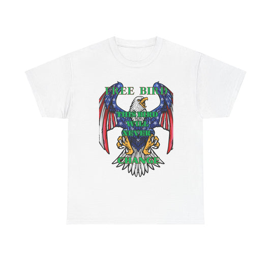 Vintage Eagle Graphic Tee - 'Free Bird' Unisex Heavy Cotton Tee for Freedom Lovers