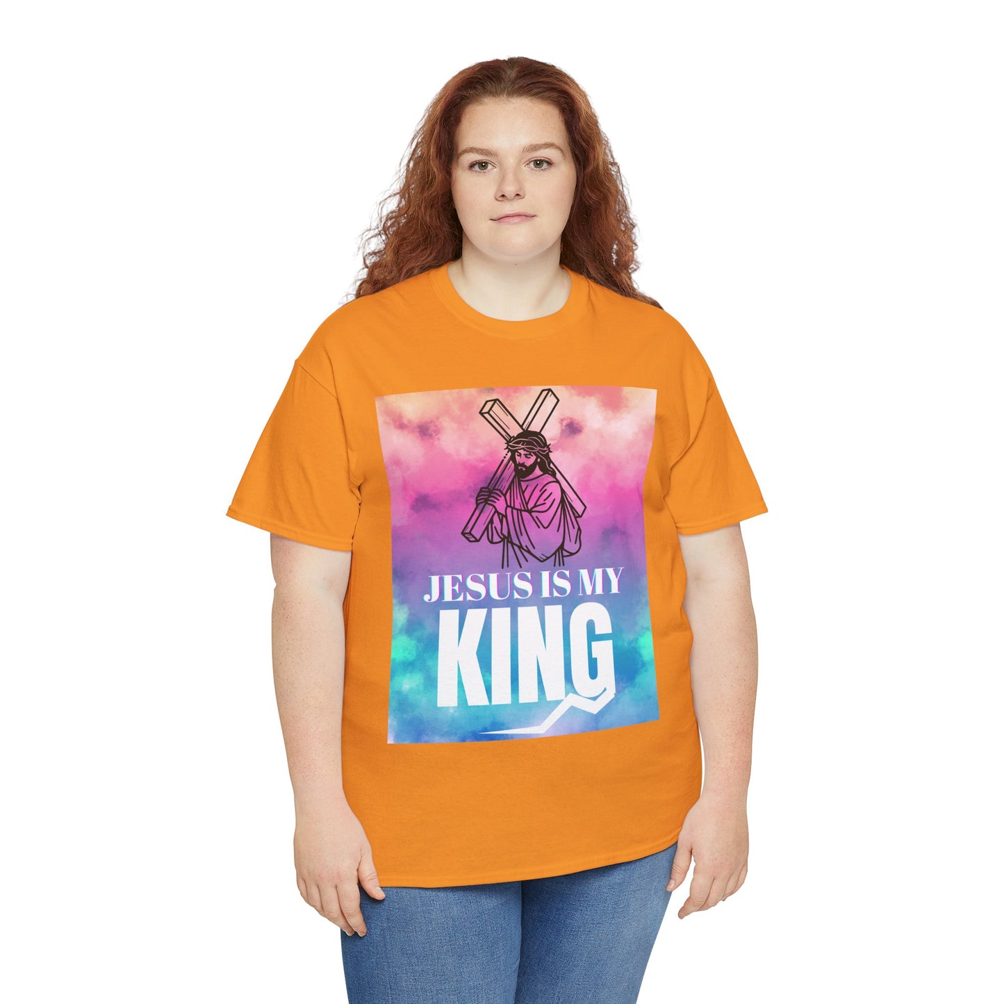 Faith-based Retro Unisex Tee - Jesus Is My King Shirt