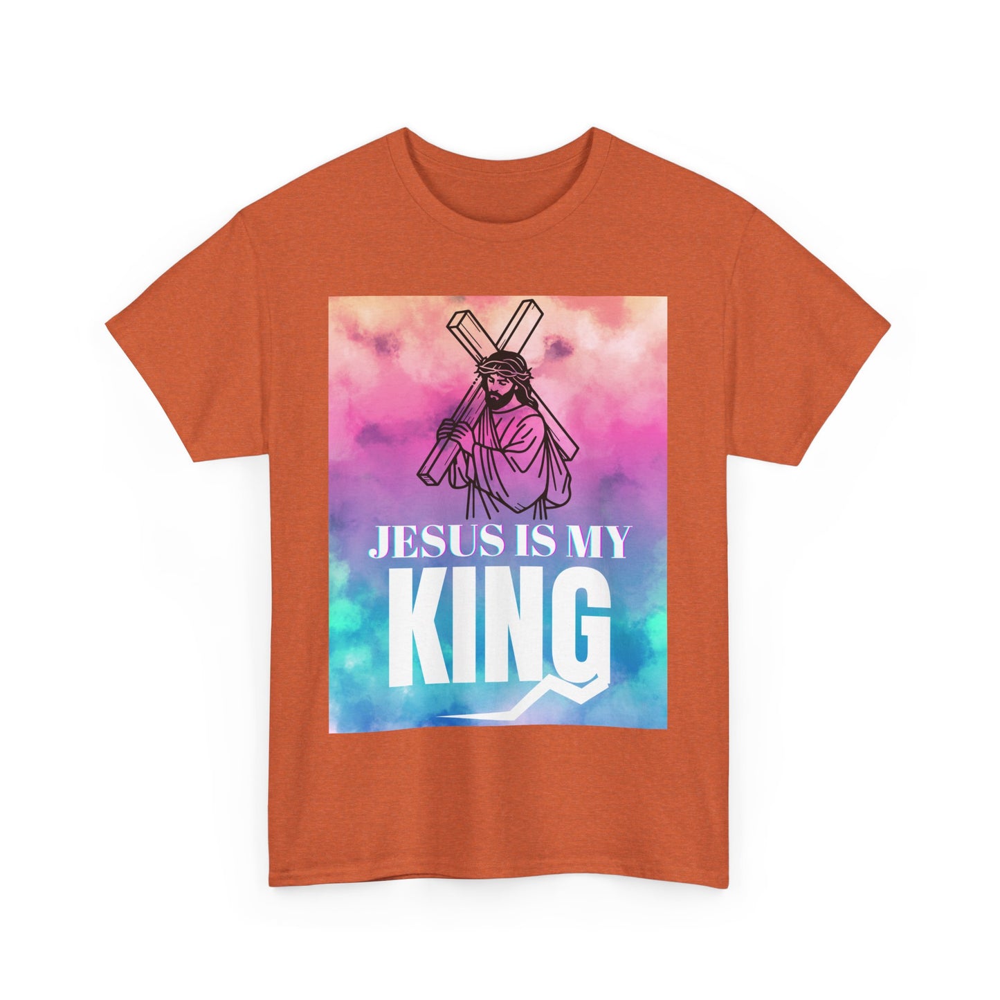Faith-based Retro Unisex Tee - Jesus Is My King Shirt