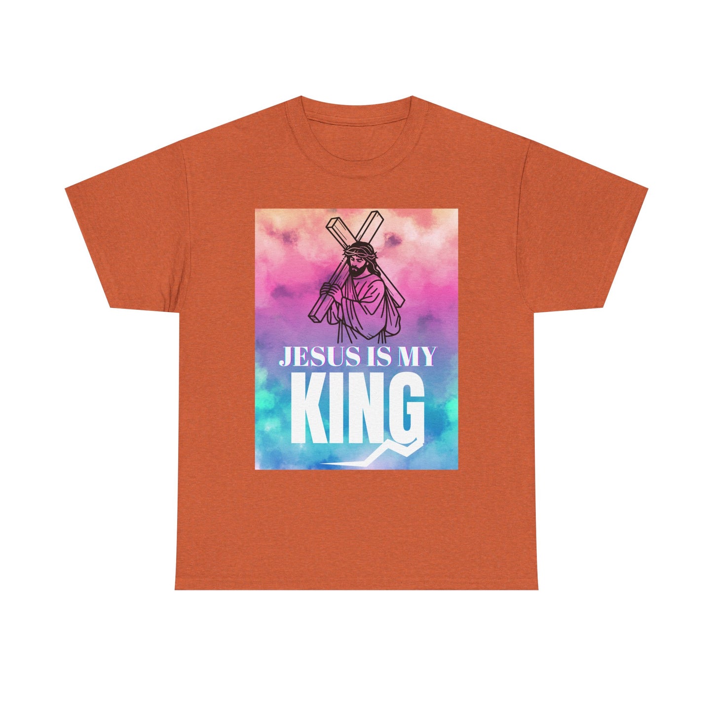 Faith-based Retro Unisex Tee - Jesus Is My King Shirt
