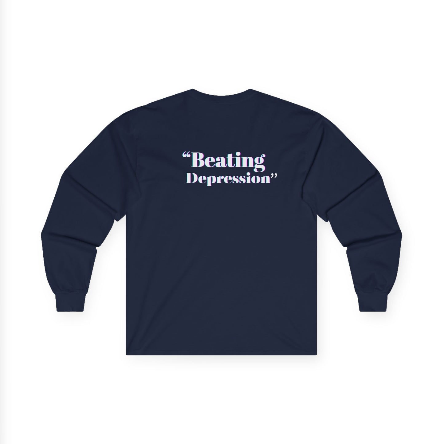 Unisex Long Sleeve Tee - 'Beating Depression' Motivational Shirt